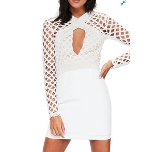 Missguided body con white dress.